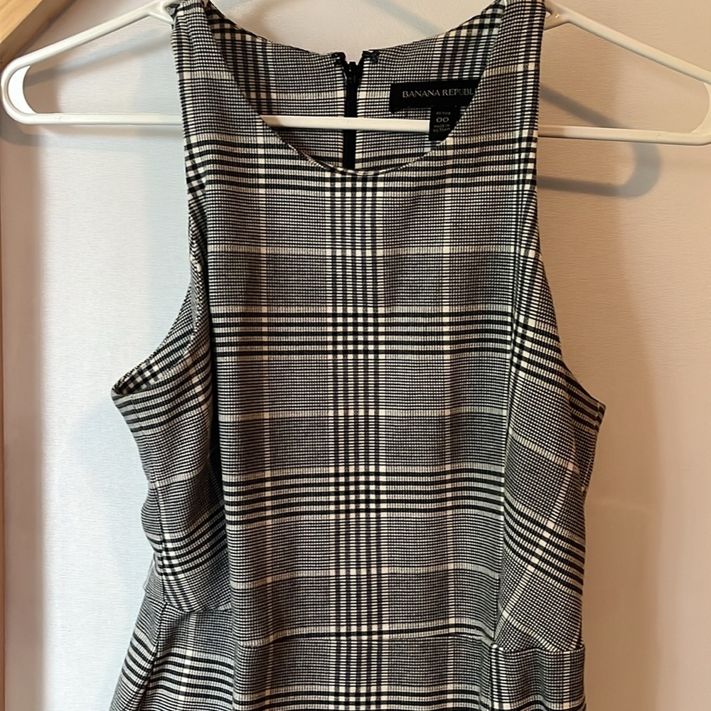 Flattering plaid dress from banana republic